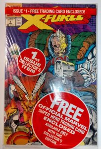 X-Force #1 (7.5, 1991) Negative UPC Variant, X-Force Card in PolyBag