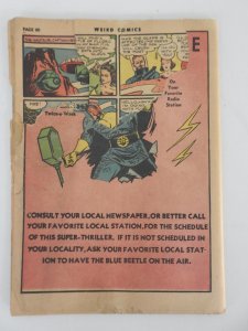 Weird Comics #10 (1941) Scarce Comic (1941) Complete pg ct 64 Chew Areas Poor