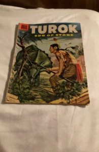 Turok, Son of Stone #3 (1956) Mid-Grade FN- Triceratops cover, Golden-Age  Utah!