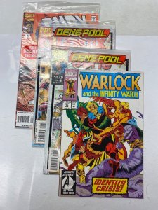 4 MARVEL comic books Fury SHIELD #4 Genetix #1 Gene Dogs #1 Warlock #15 34 KM18