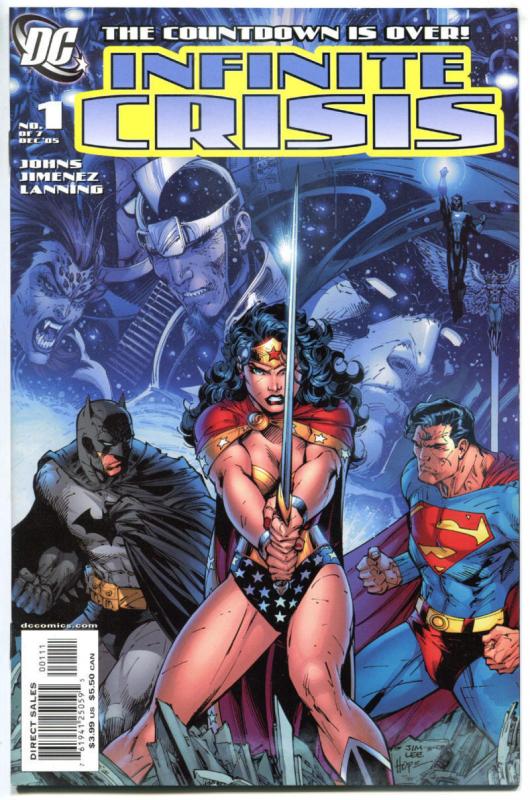 INFINITE CRISIS #1 2 3 4 5 6 7, NM, Jim Lee, George Perez, Johns,2005, 1-7 set A