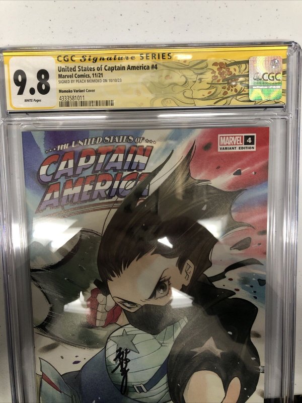 The United States Of Captain America (2021) # 4 (CGC 9.8 SS) Signed By Momoko