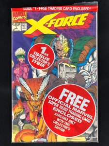 X-Force #1 (1991) Unopened Polybag, Trading Cards!
