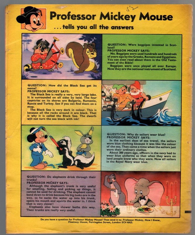 Walt Disney's Now I Know #9 1972-U.K.-comic style art-games-Indains-G
