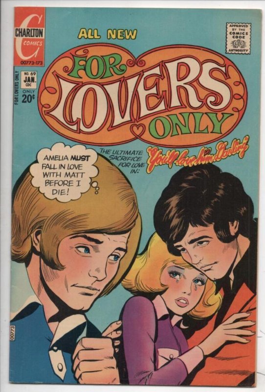 FOR LOVERS ONLY #69, FN+, Charlton, Jilted Bride, 1973
