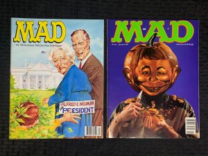 1992/93 MAD MAGAZINE #317 & 318 FN/FN+ Alfred E Neuman for President LOT of 2