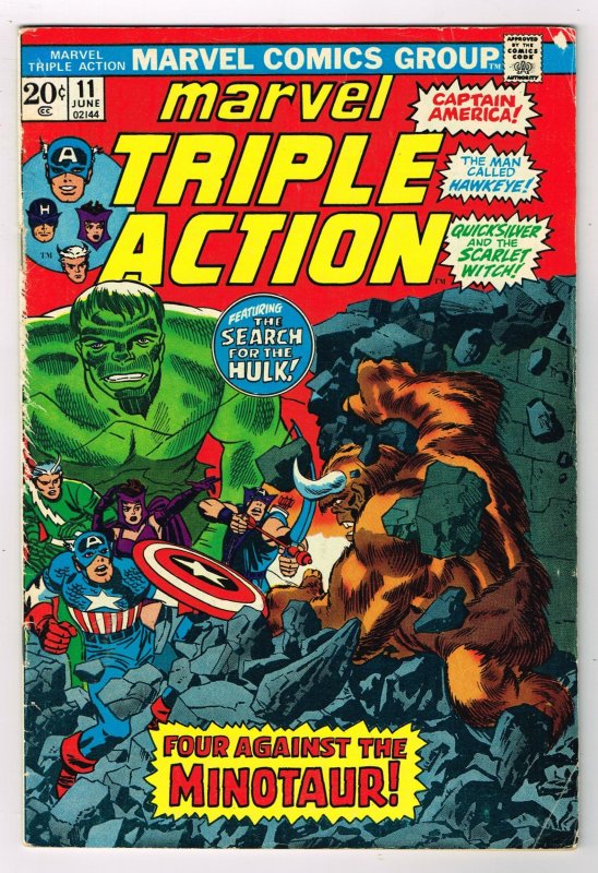 Marvel Triple Action #11 (1973) Hulk Hawkeye Marvel Comics