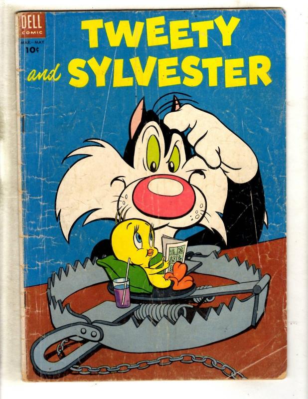 Tweety & Sylvester # 4 VG- Dell Golden Age Comic Book Cat Mouse Funny Anima JL15