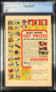 Doctor Strange 169 Cgc 6.5 Marvel 1968 Ow/w Pages