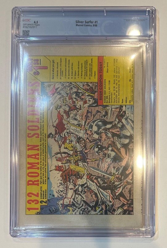 (1968) SILVER SURFER #1 Origin Issue! CGC 4.5 OWP! | Comic Books ...