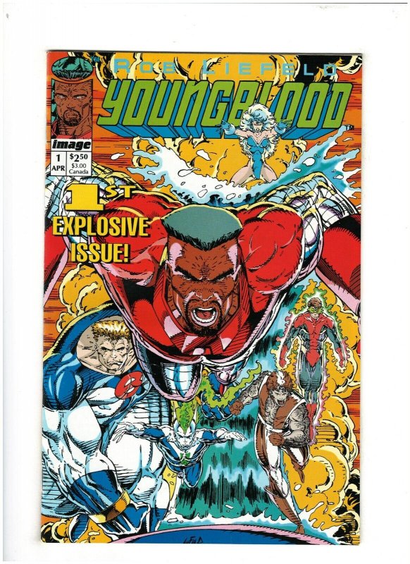 Youngblood #1 VF/NM 9.0 Image Comics Rob Liefeld with Trading Cards 1992 