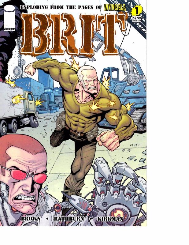 Lot Of 2 Image Comic Book Brigade #1 and Brit #1 Iron Man  KS11