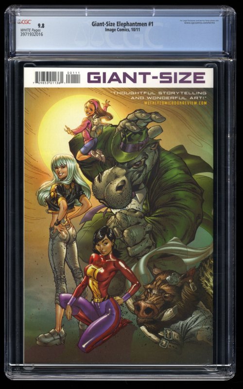 Giant-Size Elephantmen #1 CGC NM/M 9.8 White Pages J. Scott Campbell Cover!