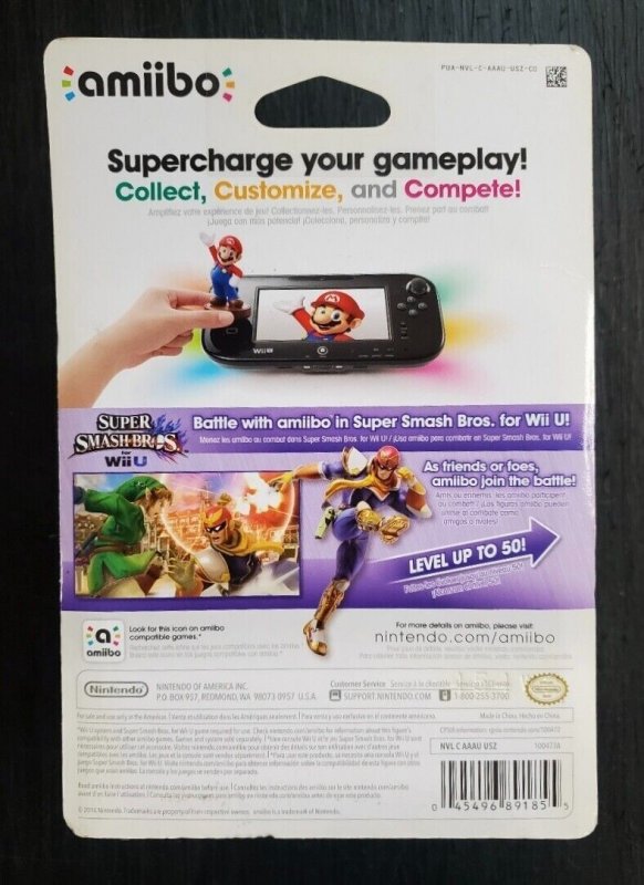 Nintendo Super Smash Bros Captain Falcon Amiibo Factory Sealed