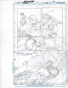Katana #2 pg 12 DC New 52-Justice League Original Penciled art by ALEX SANCHEZ 
