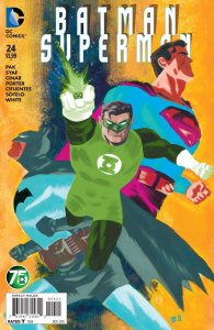 Batman/Superman #24A VF/NM ; DC | New 52 Green Lantern 75th Anniversary Variant