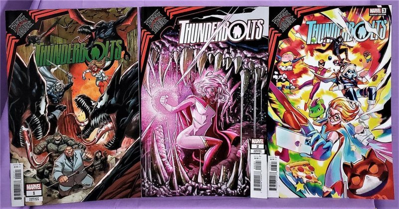 King in Black THUNDERBOLTS #1 - 3 Variant Cover Set (Marvel 2021)