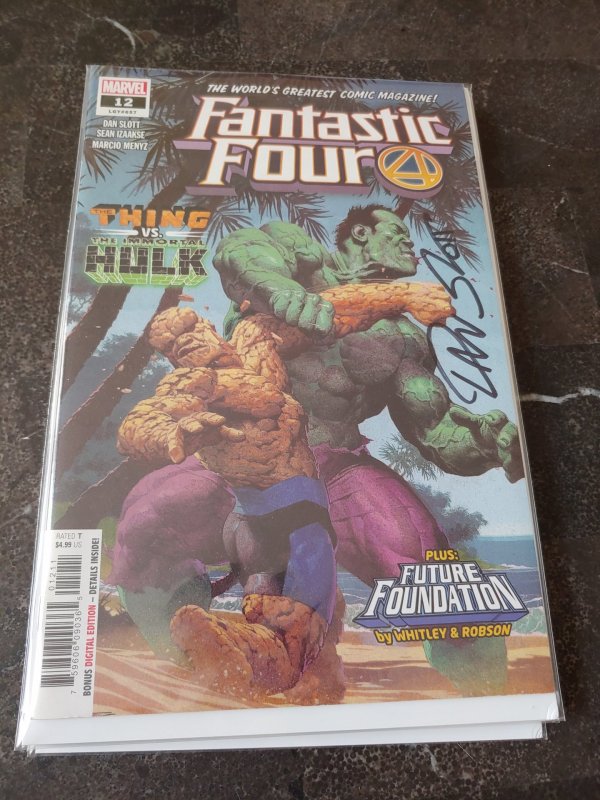 FANTASTIC FOUR #12 AUTOGRAPHED BY DAN SLOTT WITH COA