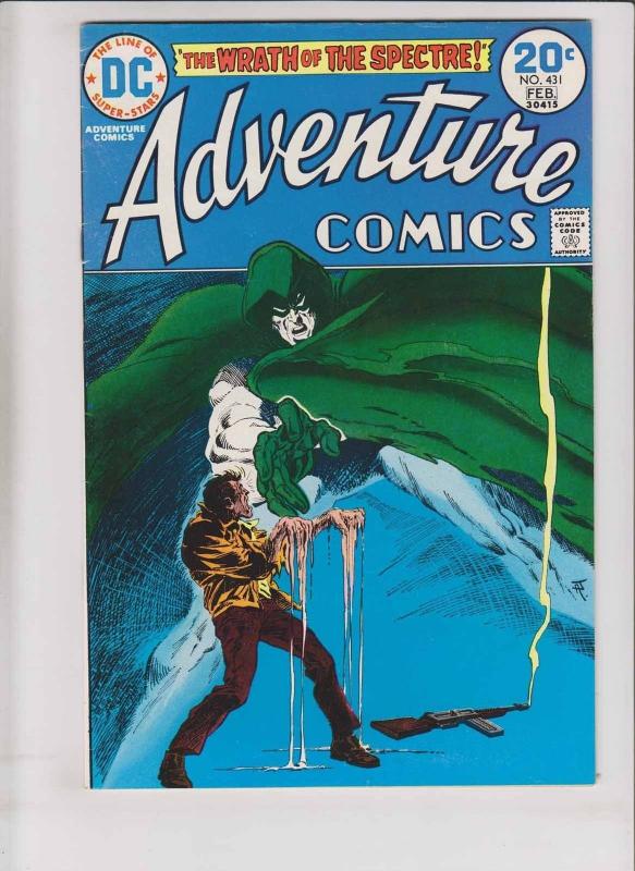 Adventure Comics #431 FN/VF february 1974 - spectre begins - jim aparo cover