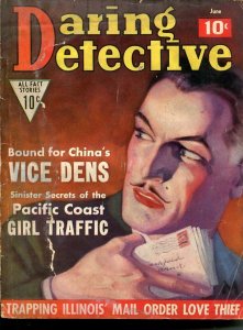 DARING DETECTIVE-JUNE 1936-SPICY-MURDER-LINDBERG KIDNAPPER-VICE-good G