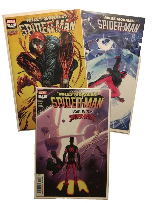 Miles Morales Spiderman #36 Cvr A & Tyler Kirkham Variant Cvr and #37 Cvr A Set