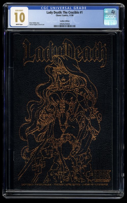 Lady Death: The Crucible #1 CGC Mint 10.0 Leather Variant