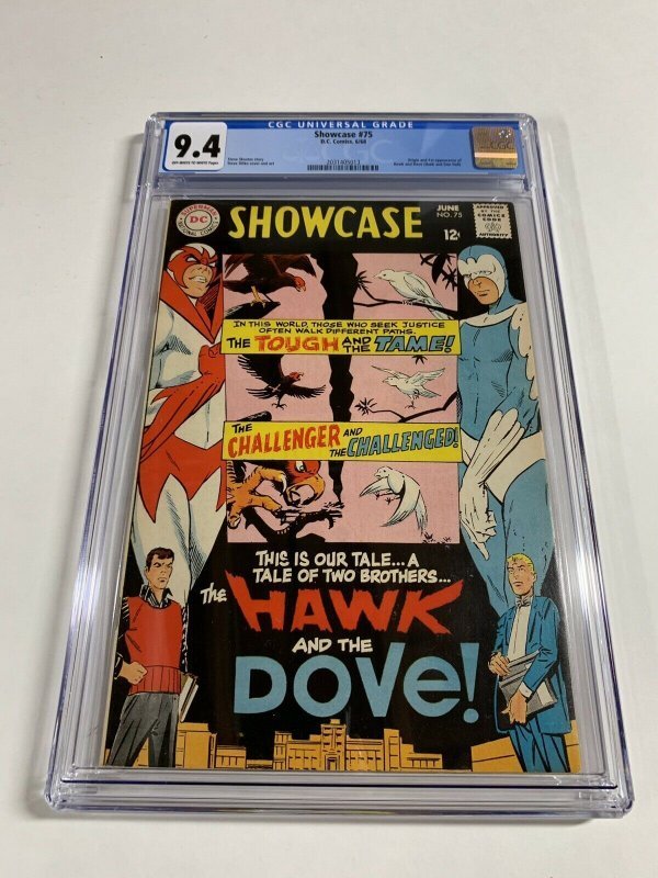 Showcase #75 (DC, 1968) CGC Graded 9.4 1st Hawk And Dove 