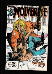 Wolverine #10 (1989) VFN/NM / CLASSIC SABRETOOTH BATTLE