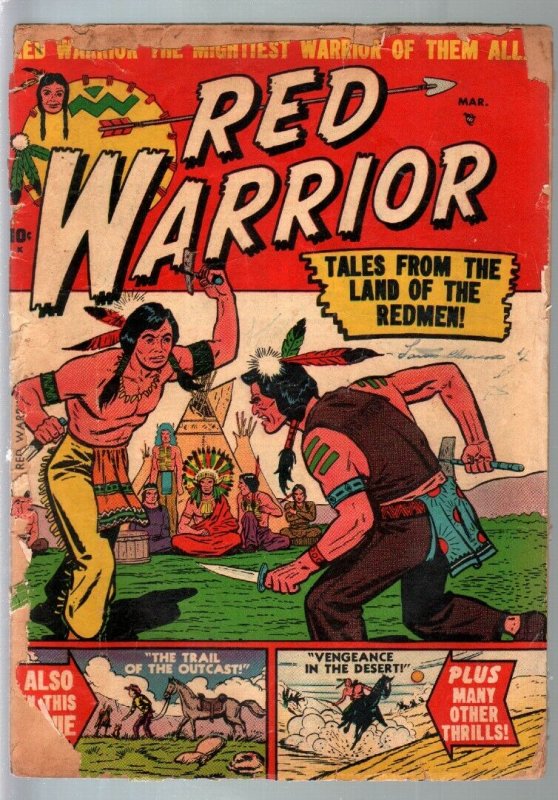 Red Warrior #2 1951-Atlas-Tom Gill art-Indians-P