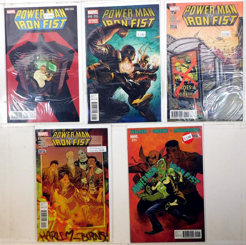 Power Man and Iron Fist Lot 5 #6 B, 10 B, 11, 12, 15 2016 Marvel Comics