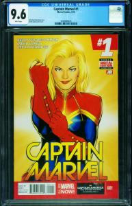 Captain Marvel #1 CGC 9.6 2014 1st issue-Marvel-2006680020