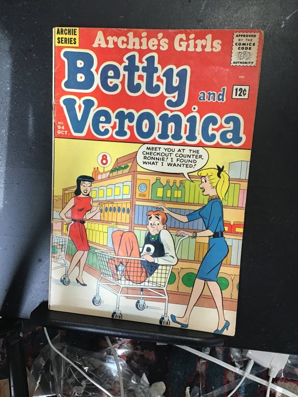 Archie's Girls Betty and Veronica #94 (1963)Supermarket cover Mid high g...