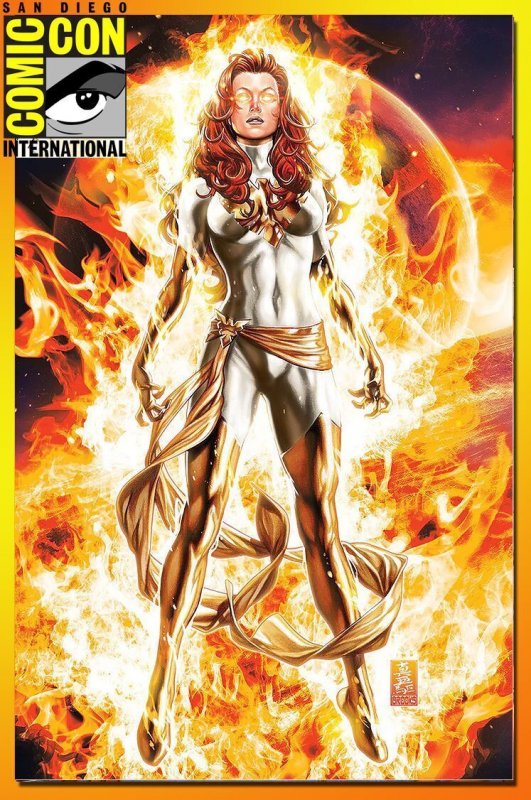 X-MEN #24 FIRE! MARK BROOKS EXCLUSIVE SDCC* LIMITED WHITE VIRGIN VARIANT/Phoenix