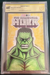 Immortal Hulk #1 2018 Eddie Price Hulk Sketch CBCS Slab Art GB02