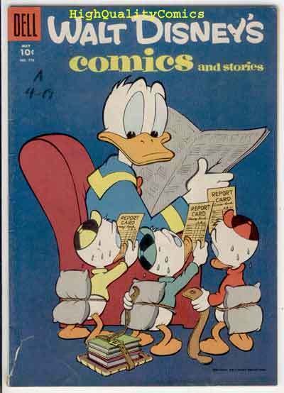 WALT DISNEY COMICS #176,Mickey Mouse,Carl Barks,'55,VG+