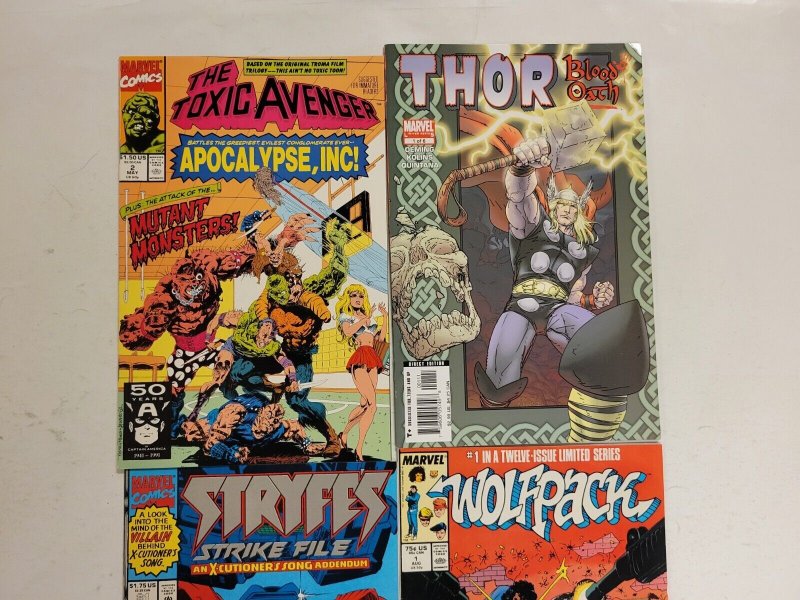 4 Marvel Comics #1 Stryfe + #1 Wolfpack + #1 Thor + #2 Toxic Avengers 84 TJ32