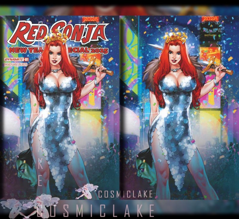 RED SONJA NEW YEARS SPECIAL #1 CHATZOUDIS VIRGIN VARIANT SET PREORDER 12/24☪