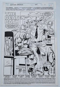 1994 CAPTAIN AMERICA #429 TITLE PAGE DAVE HOOVER ORIGINAL COMIC ART 11 X 17