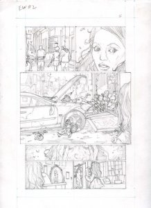 The Evil Within #2 pg 5 Original Alex Sanchez Pencil Art based HORROR Video game