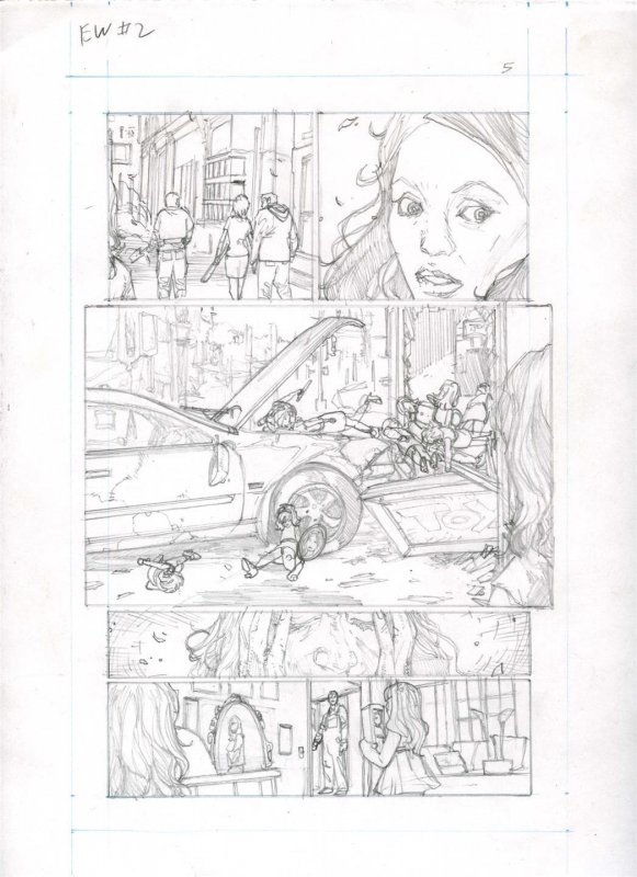 The Evil Within #2 pg 5 Original Alex Sanchez Pencil Art based HORROR Video game 