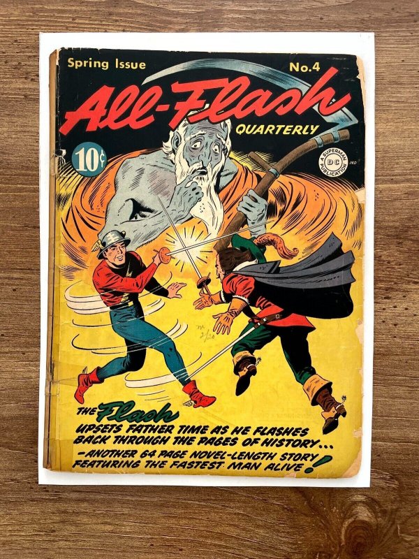 All-Flash Quarterly # 4 GD/VG DC Golden Age Comic Book 1942 Gardner Fox 12 J839