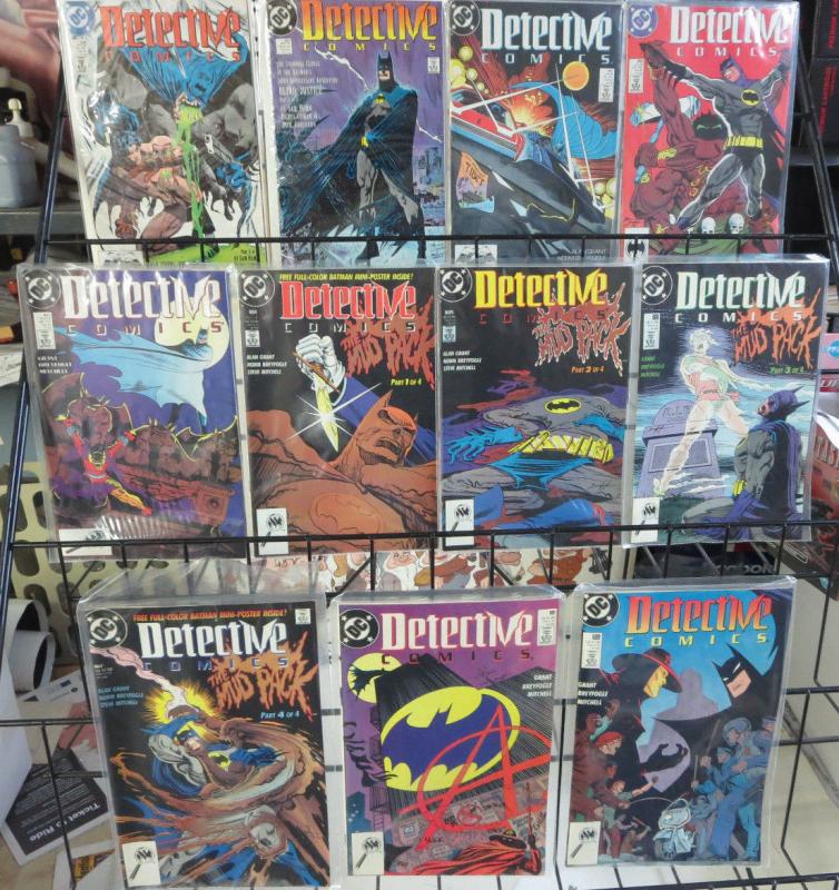 DETECTIVE COMICS #520-609, lot of 43 diff comics books 1982-1989 Batman DC VF/+