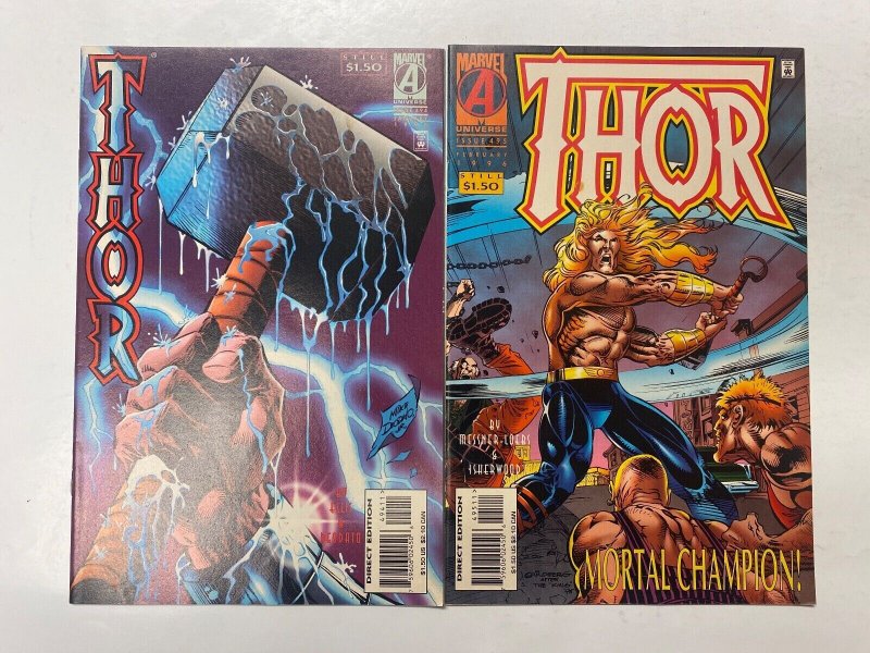 5 Thor MARVEL comic books #424 469 494 495 496 77 KM15