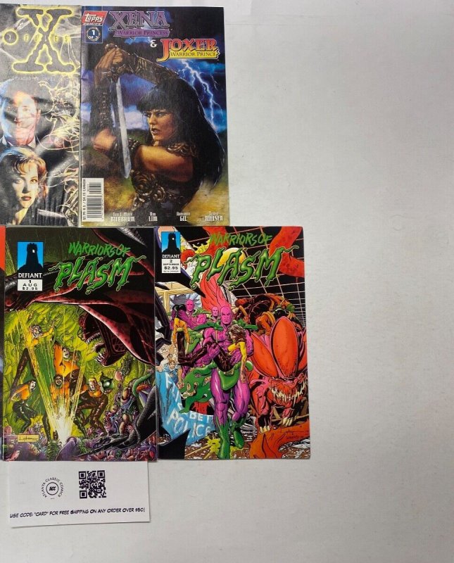 4 TOPPS comic books X-Files #5 Xena #1 Warriors Plasm #1 2 86 KM20