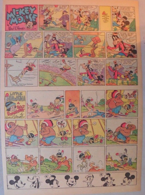 Mickey Mouse Sunday Page by Walt Disney from 11/2/1941 Tabloid Page Size 