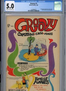Groovy 1  CGC 5.0  1968  Marvel Humor Book!