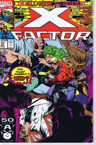 X Factor #72 ORIGINAL Vintage 1991 Marvel Comics  