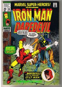 MARVEL SUPER-HEROES 28, VF-, Iron Man, Daredevil, 1968, more in store