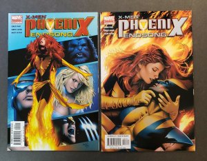 X-MEN PHOENIX ENDSONG #1-5 COMPLETE SET MARVEL COMICS 2005 NM