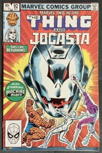Marvel Two-In-One #92 (1982, Marvel) Featuring Jocasta. VF+